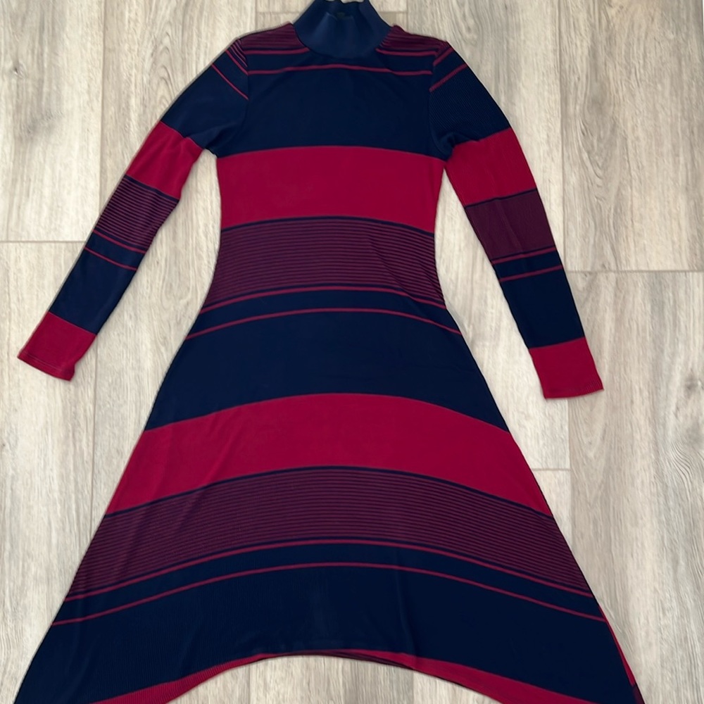 Spenser Jeremy Mock Neck Striped Dress - Women’s Small